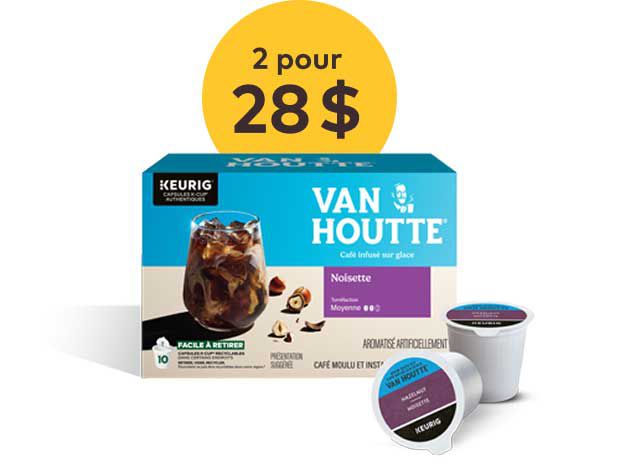 2 pour 28 $ — Capsules K-Cup® Van Houtte® Café infusé sur glace Noisette