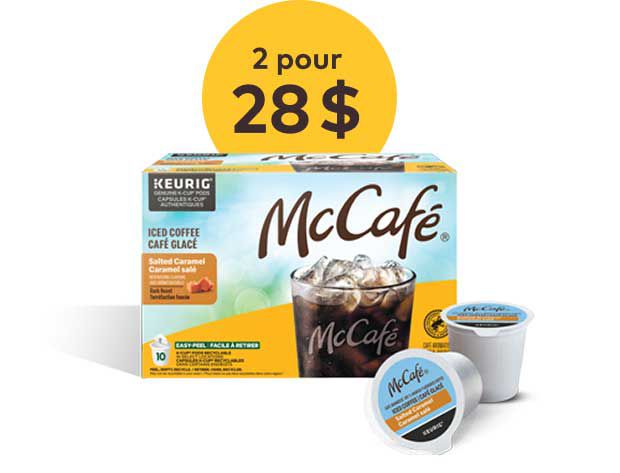 2 pour 28 $ — Capsules K-Cup® McCafé® Café infusé sur glace Caramel salé