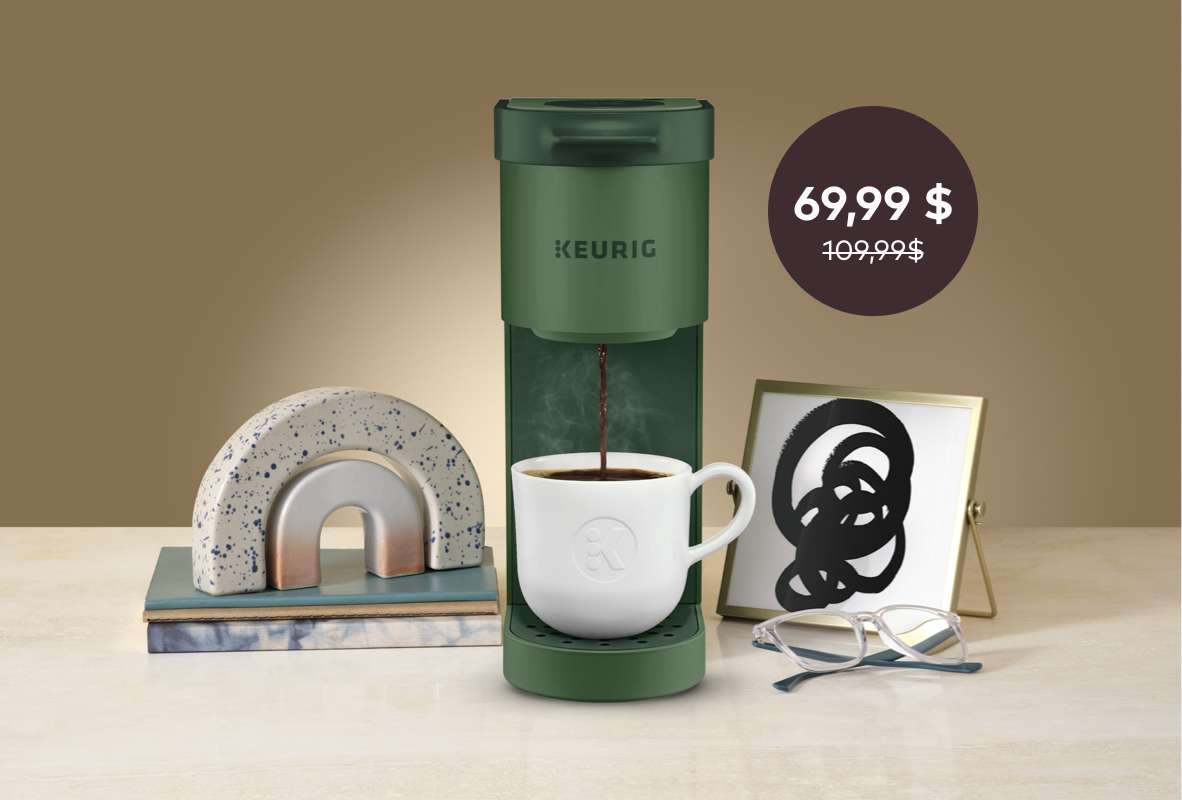 Keurig K-Mini Vert forêt, au prix de 69,99 $, anciennement 109,99 $