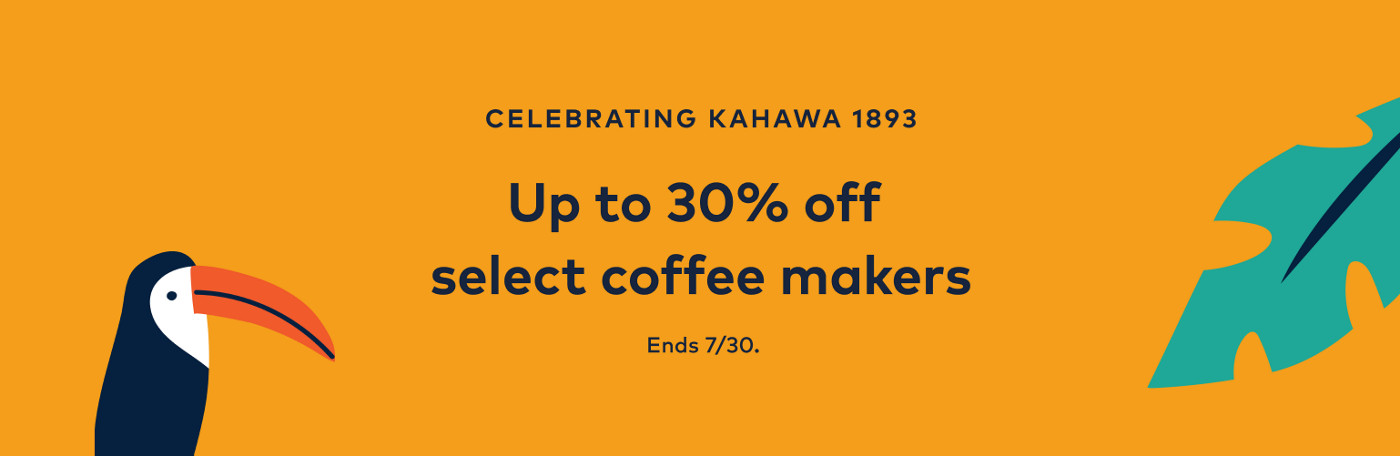 Get upt to 50% off coffee makers and accessories with code SUNSHINESALE