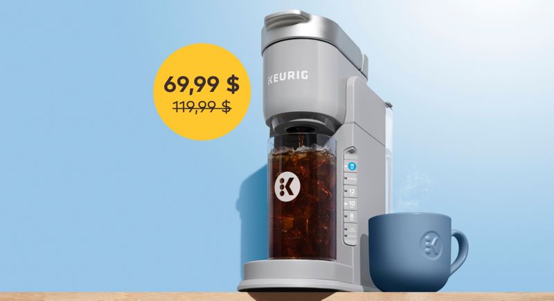 Cafetières à partir de 69,99 $ — parfaites pour les cafés chauds et glacés à la maison.