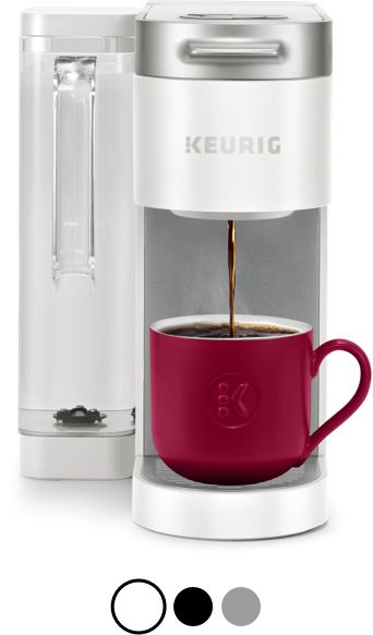 K-Supreme™ Single Serve Coffee Maker is available in white, grey or black