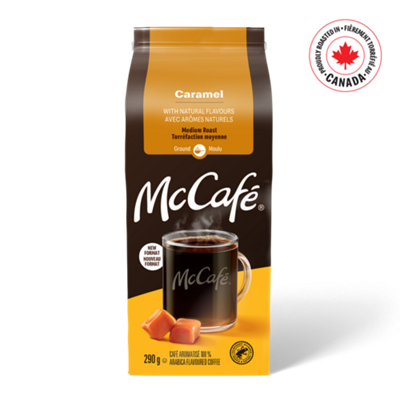 Café moulu de torréfaction moyenne aromatisé au caramel de qualité supérieure McCafé