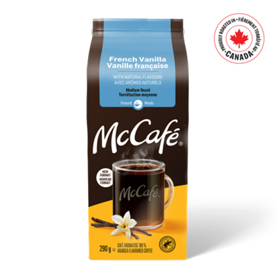 Café moulu de torréfaction moyenne aromatisé à la vanille française de qualité supérieure McCafé 