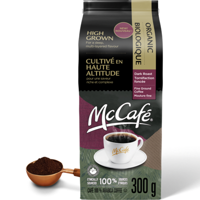 McCafé Café biologique cultivé en haute altitude torréfaction foncée mouture fine, 300g