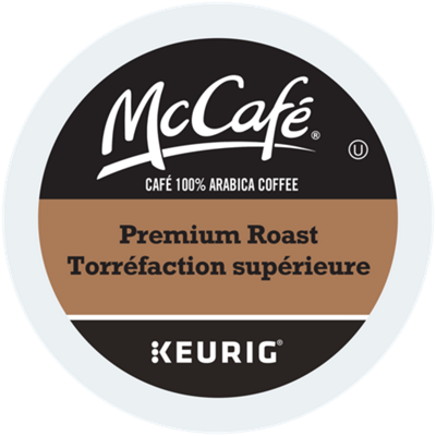 A pod of McCafé Premium Medium Dark Roast Coffee