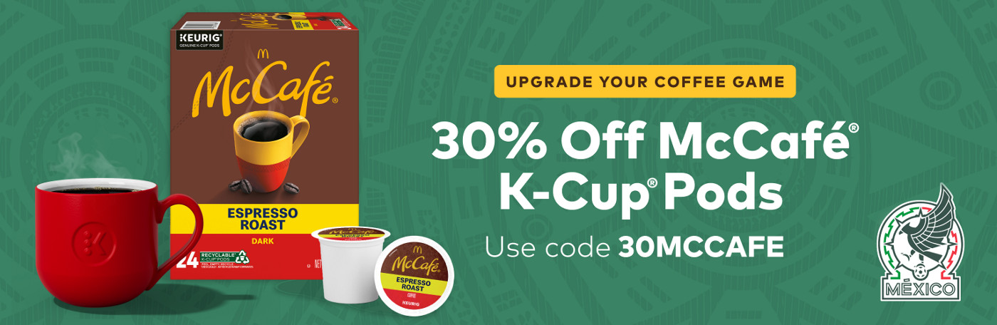 30% Off McCafé K-Cup Pods - use code MCCAFE30