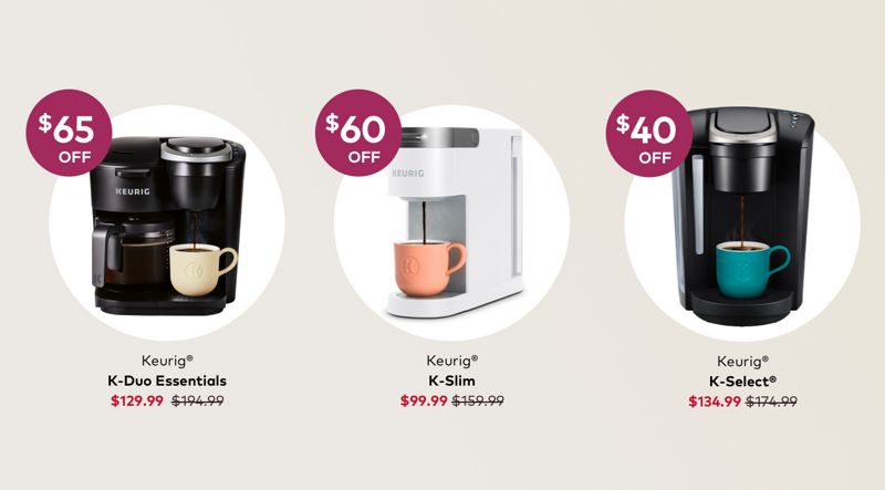 Save up to $65 off on selected brewers
