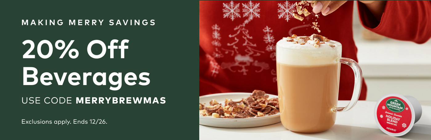 40% off specialty beverages with code holidaygather