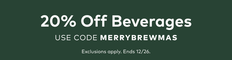 40% off specialty beverages with code holidaygather