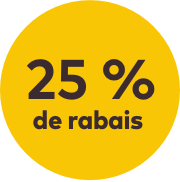 25 % de rabais