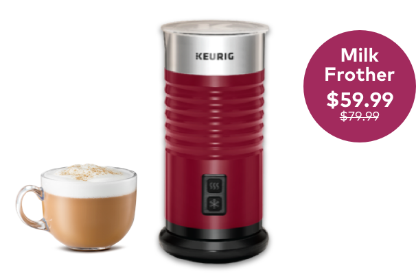 Keurig® Milk Frother - color red only $49.99 was $79.99