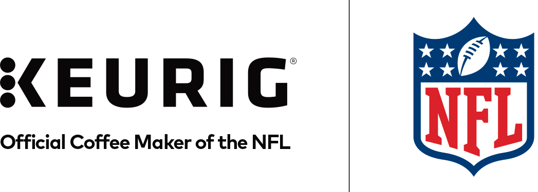 Keurig Official Coffee Maker of the NFL with the NFL logo