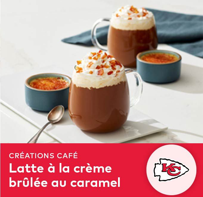 Créations Café Latte à la crème brûlée au caramel