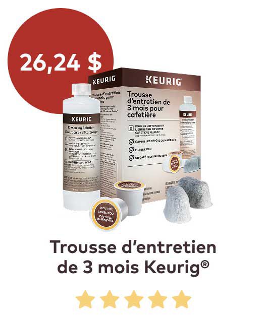 Trousse d'entretien de 3 mois pour cafetière de Keurig®