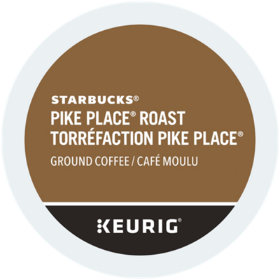 A pod of Starbucks® Pike Place® Roast Medium Roast Coffee