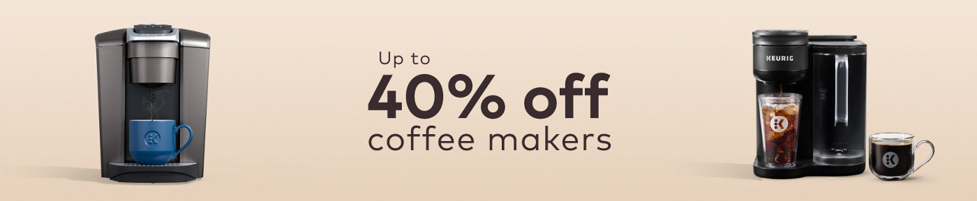 up to 40% off coffee makers