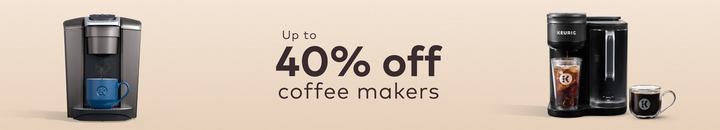 up to 40% off coffee makers