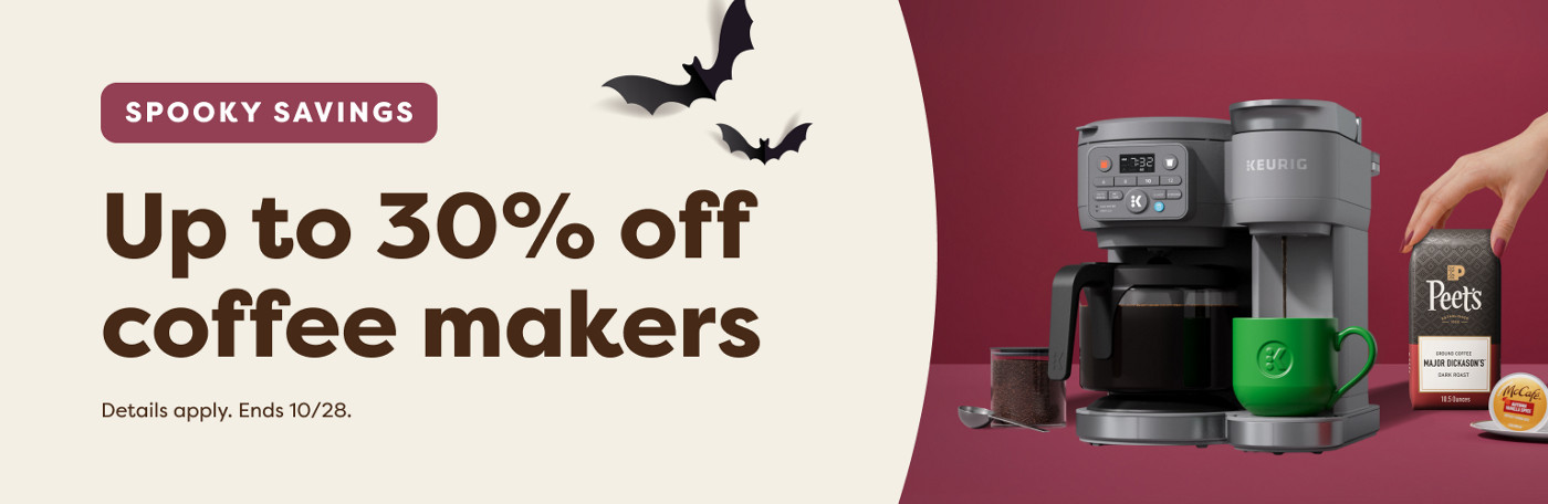 up to 30% off keurig coffee makers