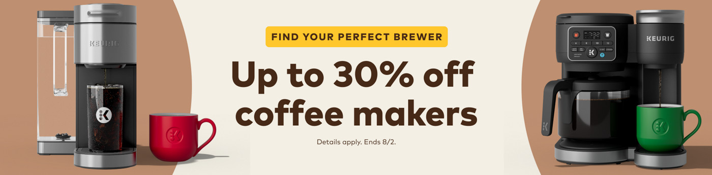 up to 30% off keurig coffee makers