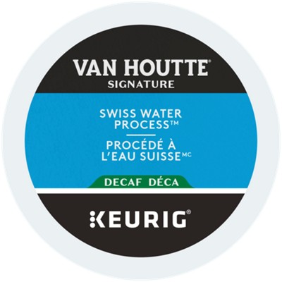 Van Houtte café déca Procédé à l'eau suisse Signature de torréfaction légère