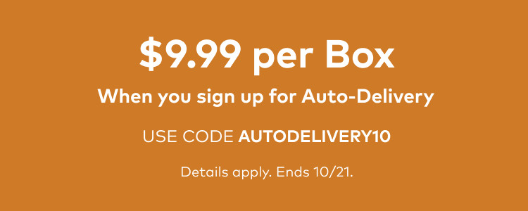 $9.99 for your first auto-delivery order
