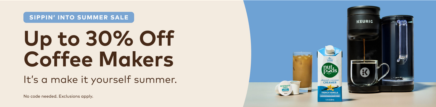 up to 30% off keurig coffee makers for this president's day