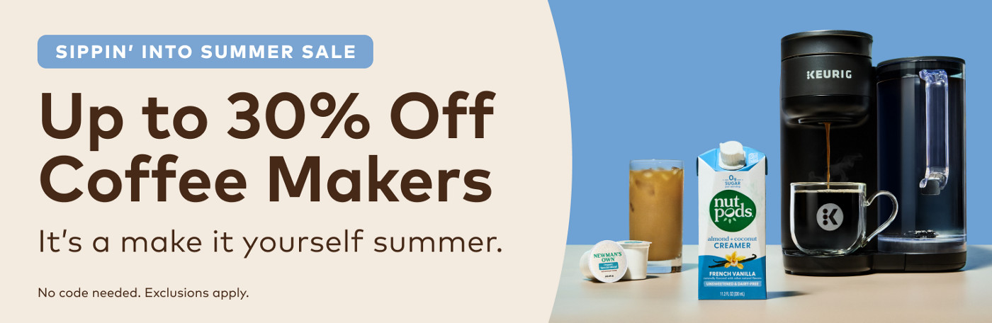 up to 30% off keurig coffee makers for this president's day