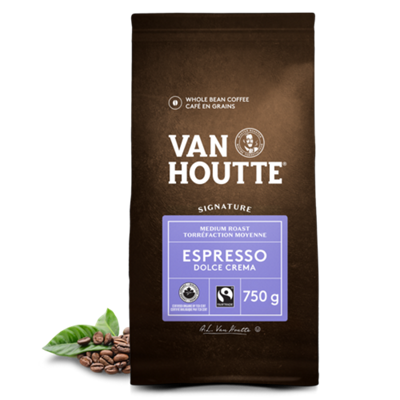 Van Houtte Café Signature Espresso Dolce Crema de Torréfaction Moyenne en Grains 
