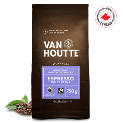 Van Houtte Signature Espresso Dolce Crema Organic Fairtrade Whole Beans