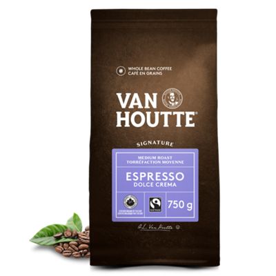 Van Houtte Café Signature Espresso Dolce Crema Biologique Fairtrade de Torréfaction Moyenne en Grains 