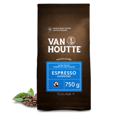 Van Houtte Café Espresso Superiore Signature de la Torréfacation Foncée en Grains 