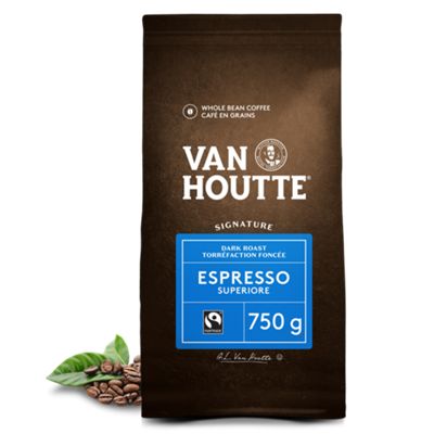 Van Houtte Café Espresso Superiore Signature de la Torréfacation Foncée en Grains 