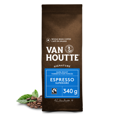 Van Houtte Café Espresso Superiore Collection Signature de la Torréfacation Foncée en Grains