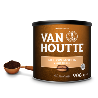 Van Houtte Mellow Mocha Light Roast Ground Coffee Can