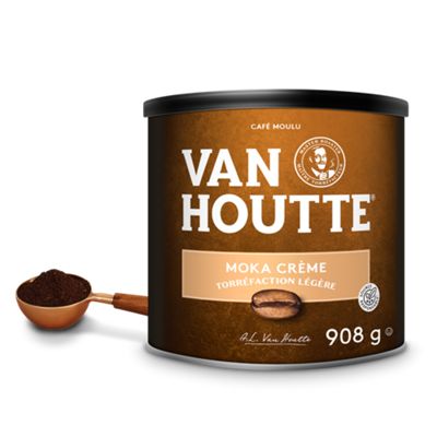 Van Houtte Café Moka Crème de Torréfaction Légère Moulu Canne