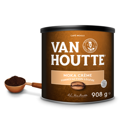 Van Houtte Café Moka Crème de Torréfaction Légère Moulu Canne