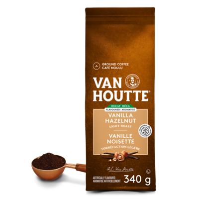 Van Houtte Café Vanille Noisette Déca de Torréfaction Légère Moulu